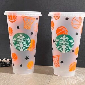 Handmade and Personalized with Name Basketball Starbucks Tumbler